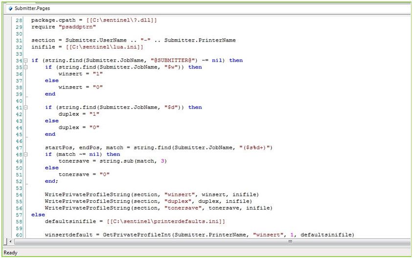 LUA scripts print server